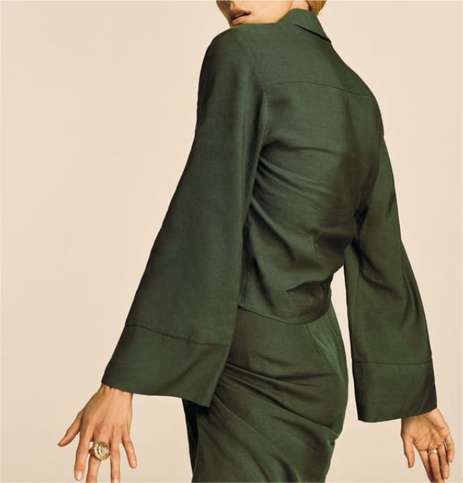 Fall Women Clothing Cotton Linen Bow Tie Shirt Long Sleeve Top Bella Mia