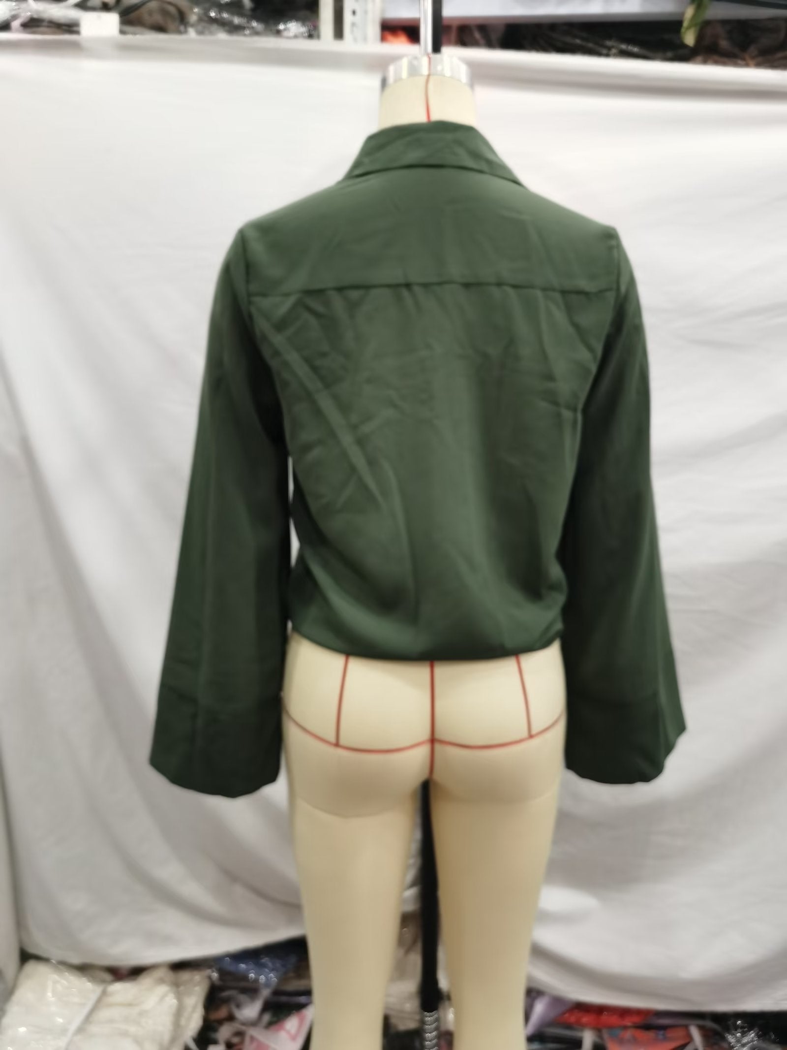 Fall Women Clothing Cotton Linen Bow Tie Shirt Long Sleeve Top Bella Mia