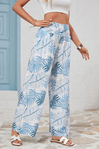 Threaded Pear Sophie waistband wide-leg pants in soft fabric, featuring a relaxed fit and stylish design.