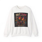 Self Love Crewneck Sweatshirt by Printify featuring an empowerment graphic design on a cozy pullover.