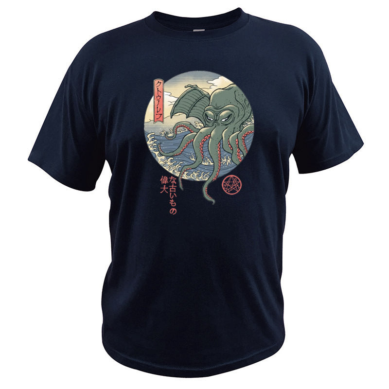 Classic cotton short-sleeve T-shirt from FitiqueFit, streetwear style, shown in a casual fit on a plain background.