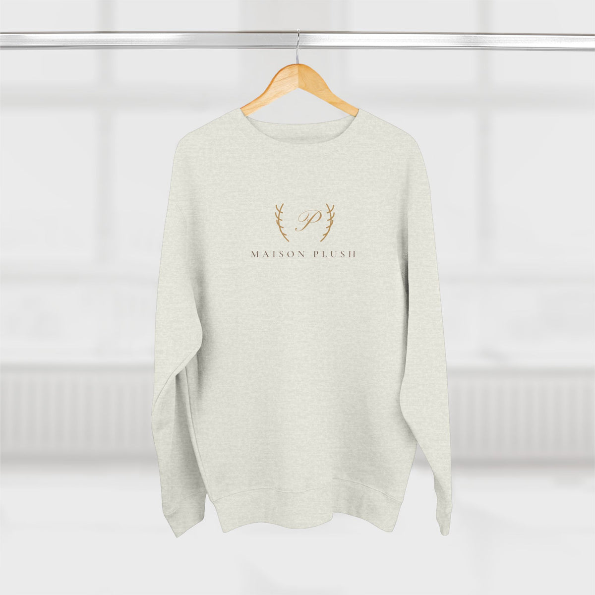 Maison Plush Monogram Crewneck Sweatshirt | Women's Cute Luxury Sweatshirt