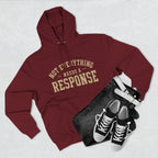 Black hoodie from Wear Your Worship's Not Everything Needs a Response collection featuring a minimalist design and comfortable fit.