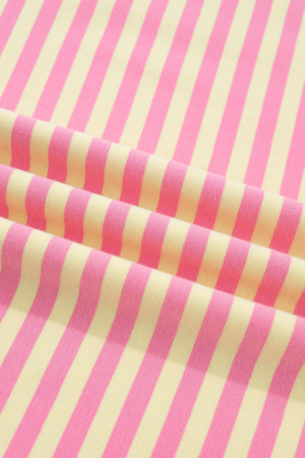 Plus size Lilliana Stripe Boxy loungewear set by Threaded Pear, featuring comfortable striped fabric and relaxed fit.