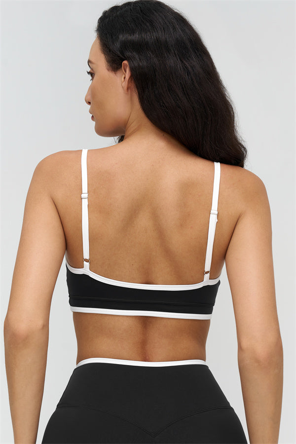 Fitglutes activewear sports bra and leggings 2-piece set with contrast design, ideal for gym and workout sessions.