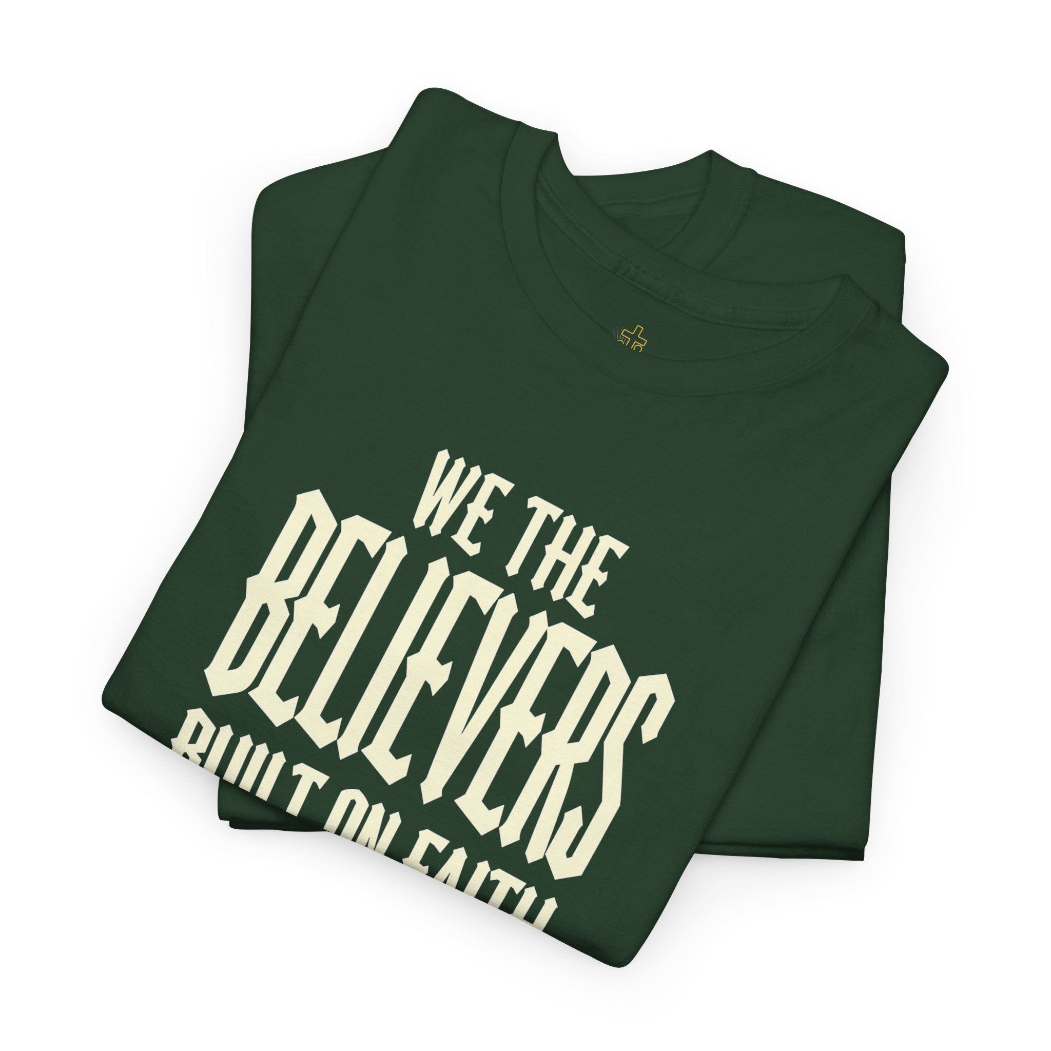 Black We The Believers T-Shirt by Wear Your Worship featuring faith-inspired Christian graphic design and streetwear style.