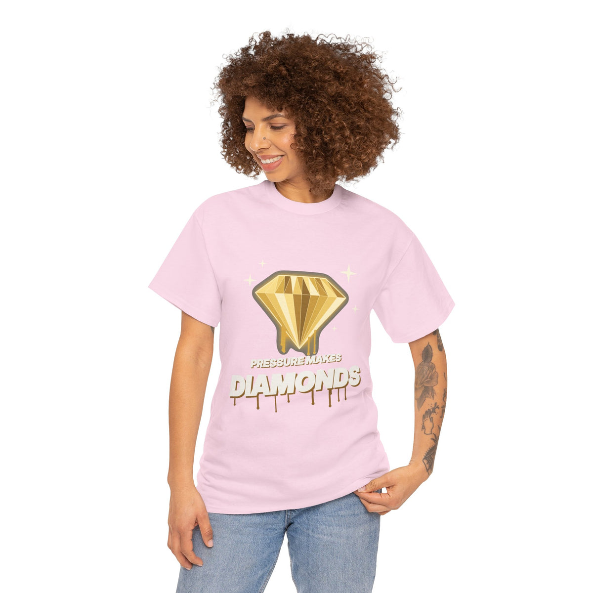 Pressure Makes Diamonds Tee – Black & Gold Streetwear
