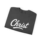 Unisex Christ sweatshirt with Colossians 3:17 scripture print, navy crewneck from Wear Your Worship, casual apparel for men and women.