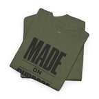 Wear Your Worship Made on Purpose streetwear graphic T-shirt featuring bold minimal statement design, faith-inspired unisex apparel.