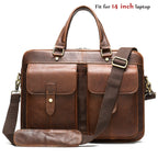 Black men's briefcase handbag by Plush Fashion Hub, featuring a sleek leather design with sturdy handles and a professional appearance.