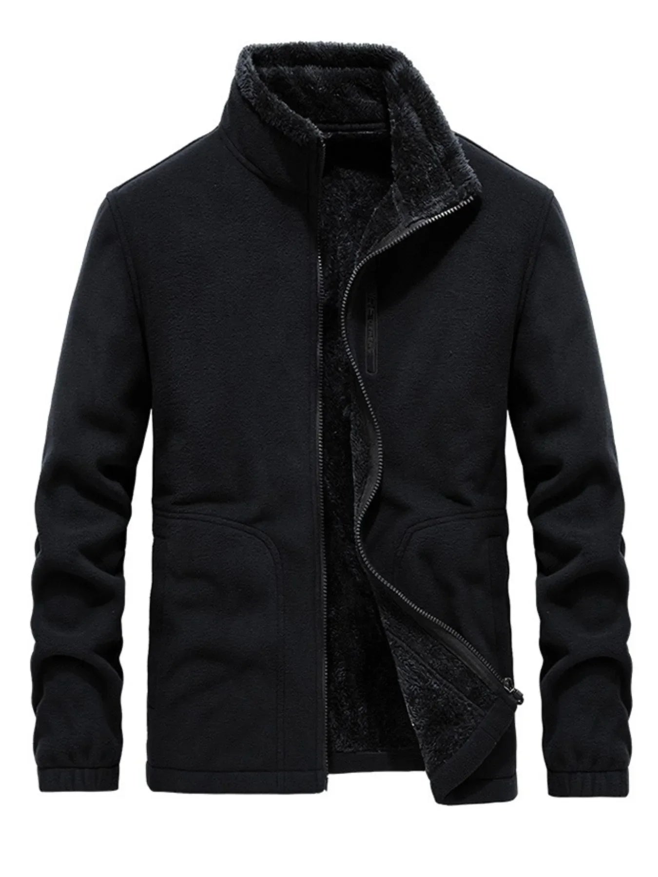 Men's zip-up long sleeve jacket by Shopimist featuring a sleek design and comfortable fit, shown in the image.