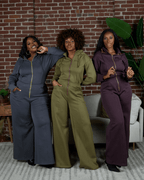 Green satin-lined jumpsuit from Plush Fashion Hub, featuring a stylish fit and smooth satin interior.