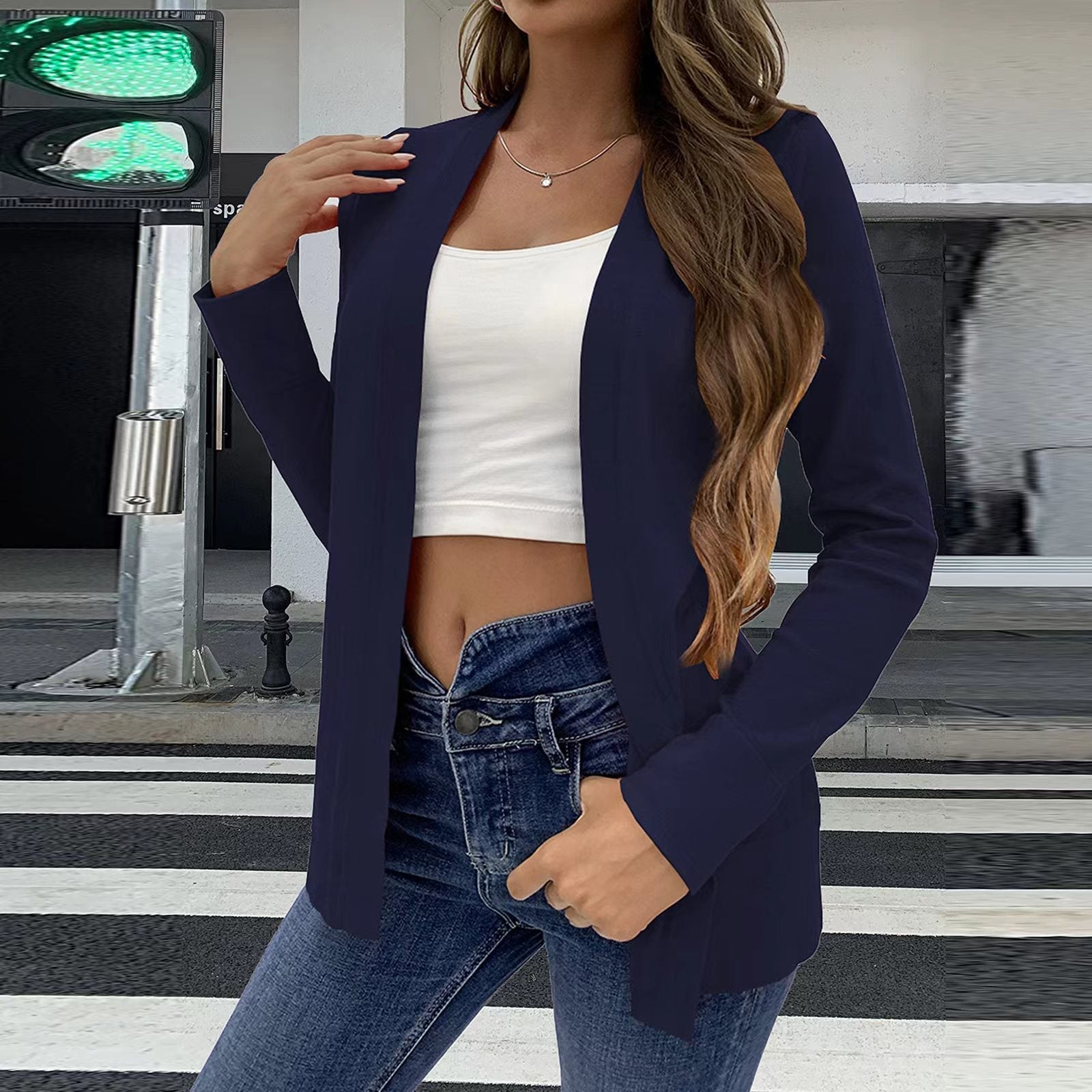 Women's knitted loose cardigan coat in four colors, featuring a cozy, relaxed fit from FitiqueFit, suitable for casual wear.