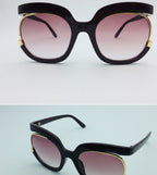 Cat eye half-frame UV400 sunglasses for women, stylish eyewear by Plush Fashion Hub with tinted lenses and fashionable design.