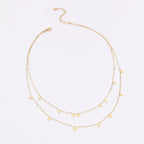 18K Gold-Plated Layered Star Charm Necklace