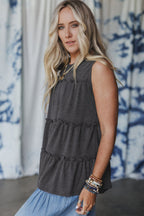 Threaded Pear Macie a Line Tank Top, sleeveless women's tank top in soft fabric, featuring a relaxed fit and stylish design.