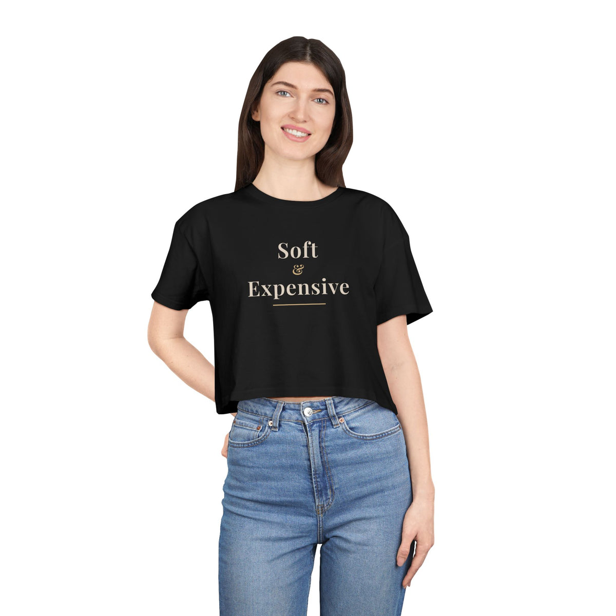 Soft & Expensive Crop Tee | Women's Quiet Luxury Cropped T-Shirt