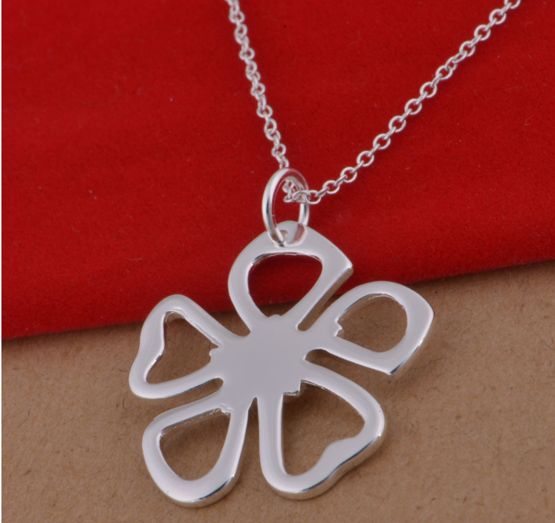 Sterling silver jewelry set with moon and insect designs, includes necklace and earrings, simple and fashionable for women.