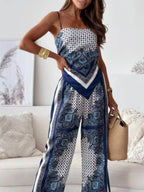 Printed cami and wide-leg pants set by Shopimist, featuring a stylish matching top and flowy trousers in a vibrant design.