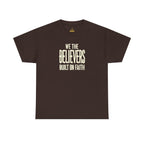 Black We The Believers T-Shirt by Wear Your Worship featuring faith-themed Christian graphic design in streetwear style.