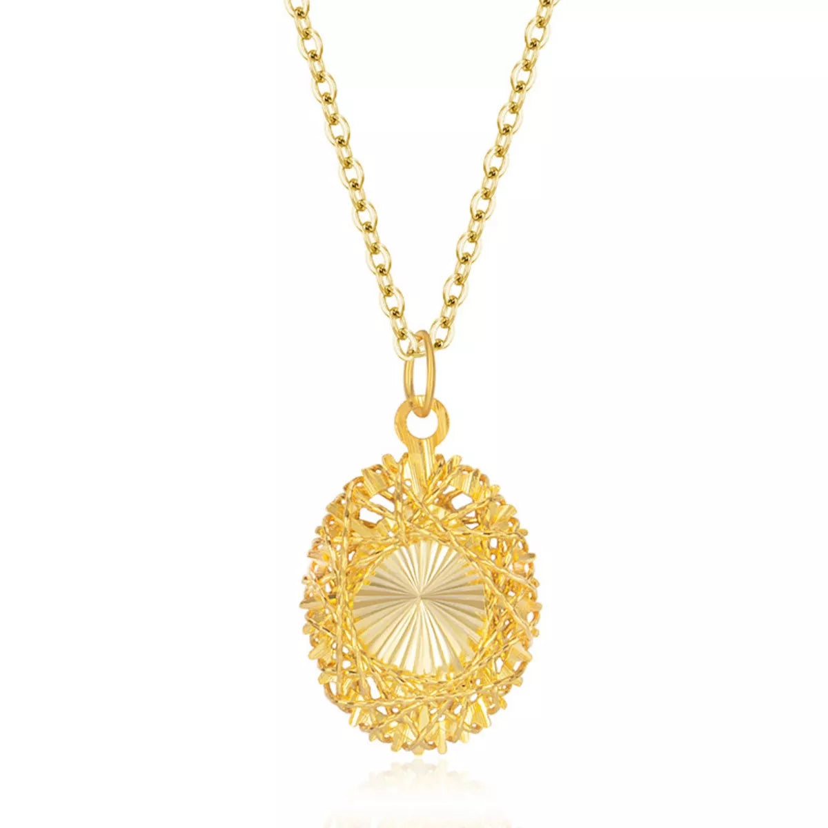 Sterling silver pendant necklace featuring a sleek, polished design, crafted by Shopimist, displayed on a white background.