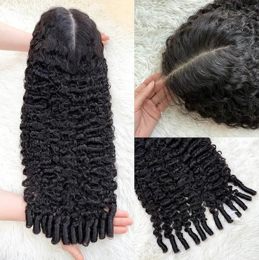 13x6 Full Lace Frontal Burmese Curly Wig – 180% Density, 100% Human Hair - Plush Fashion Hub