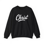 Unisex Christ sweatshirt featuring Colossians 3:17 inspirational verse, casual crewneck from Wear Your Worship.