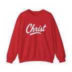 Unisex Christ sweatshirt with Colossians 3:17 Bible verse inspired crewneck by Wear Your Worship, featuring a comfortable, casual design.