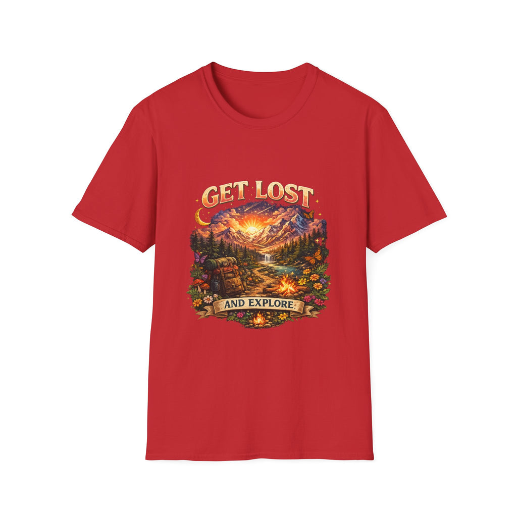 Unisex Softstyle T-Shirt by Printify featuring a comfortable fit and smooth fabric, shown with a casual design on a plain background.