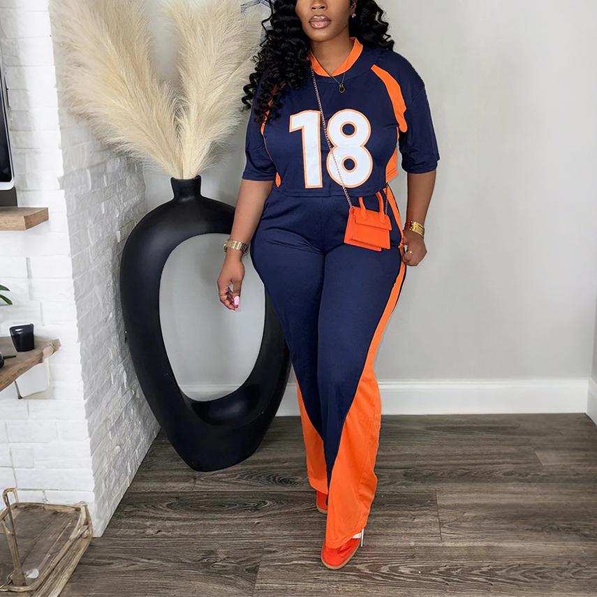 Women wearing a casual two-piece set with half sleeve top and slim fit trousers from Plush Fashion Hub, stylish and comfortable.