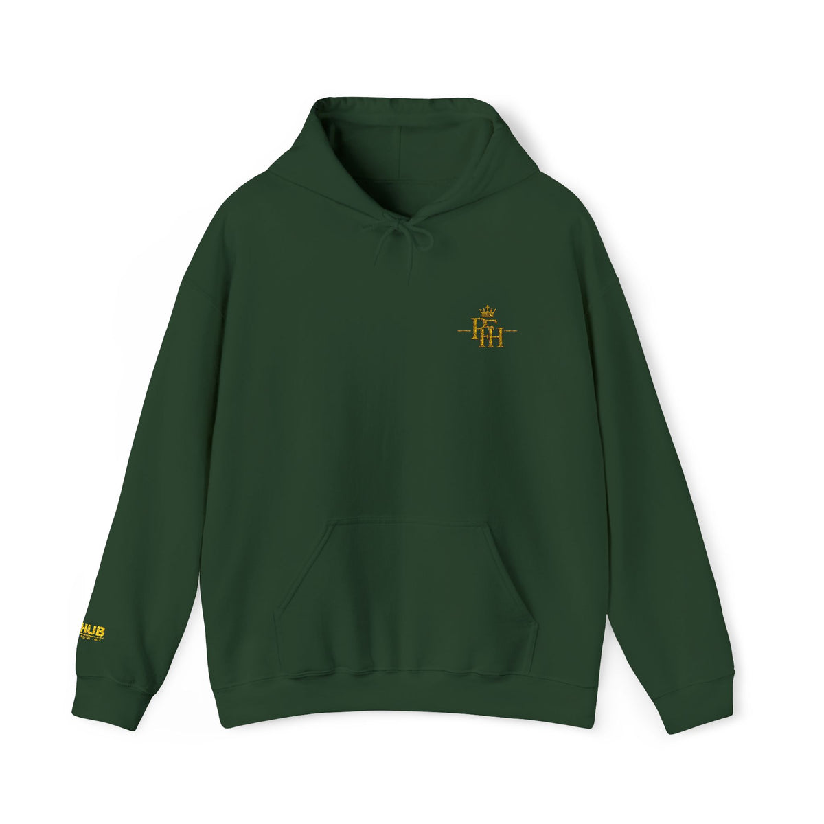 PFH Crown Embroidered Hoodie – Black & Gold