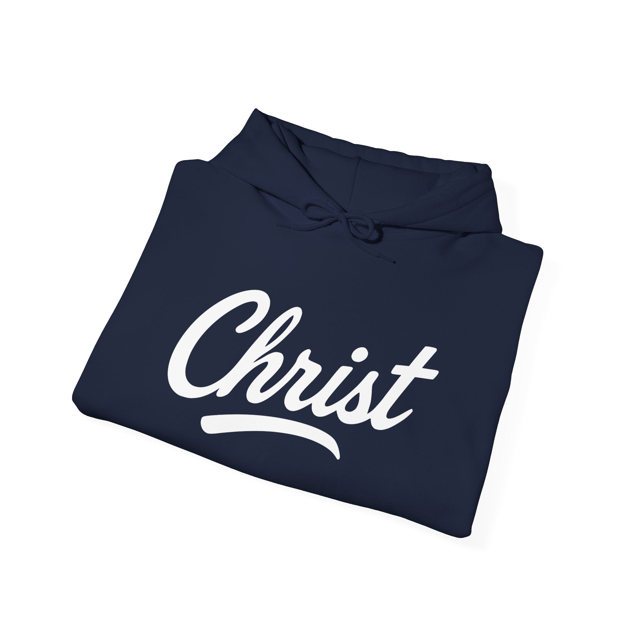 Unisex Christ hoodie with inspirational graphic design, black pullover sweatshirt from Wear Your Worship.