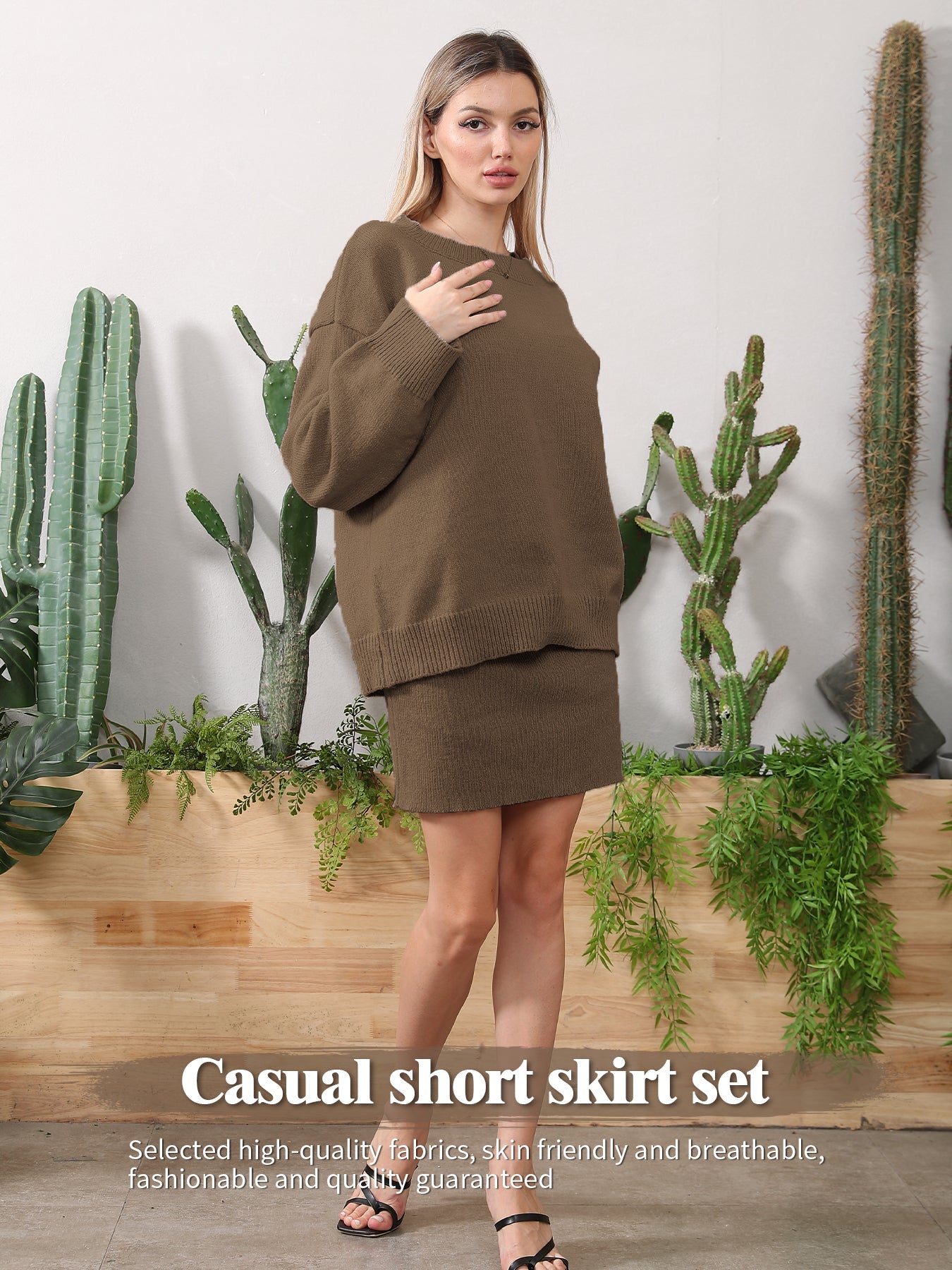 Women’s cozy home clothing set by Plush Fashion Hub, featuring a comfortable matching loungewear and pajama ensemble.