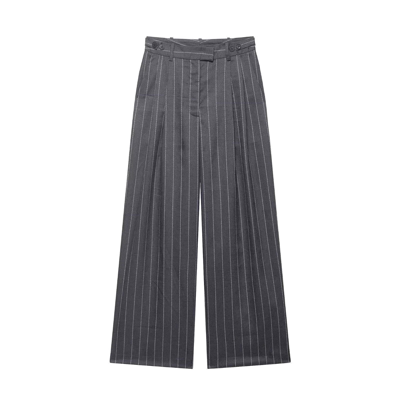 Women’s spring lace-up blazer and casual trousers two-piece set by Bella Mia, stylish and comfortable for everyday wear.