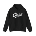 Unisex Christ hoodie with inspirational graphic design by Wear Your Worship, featuring a comfortable pullover style in apparel.