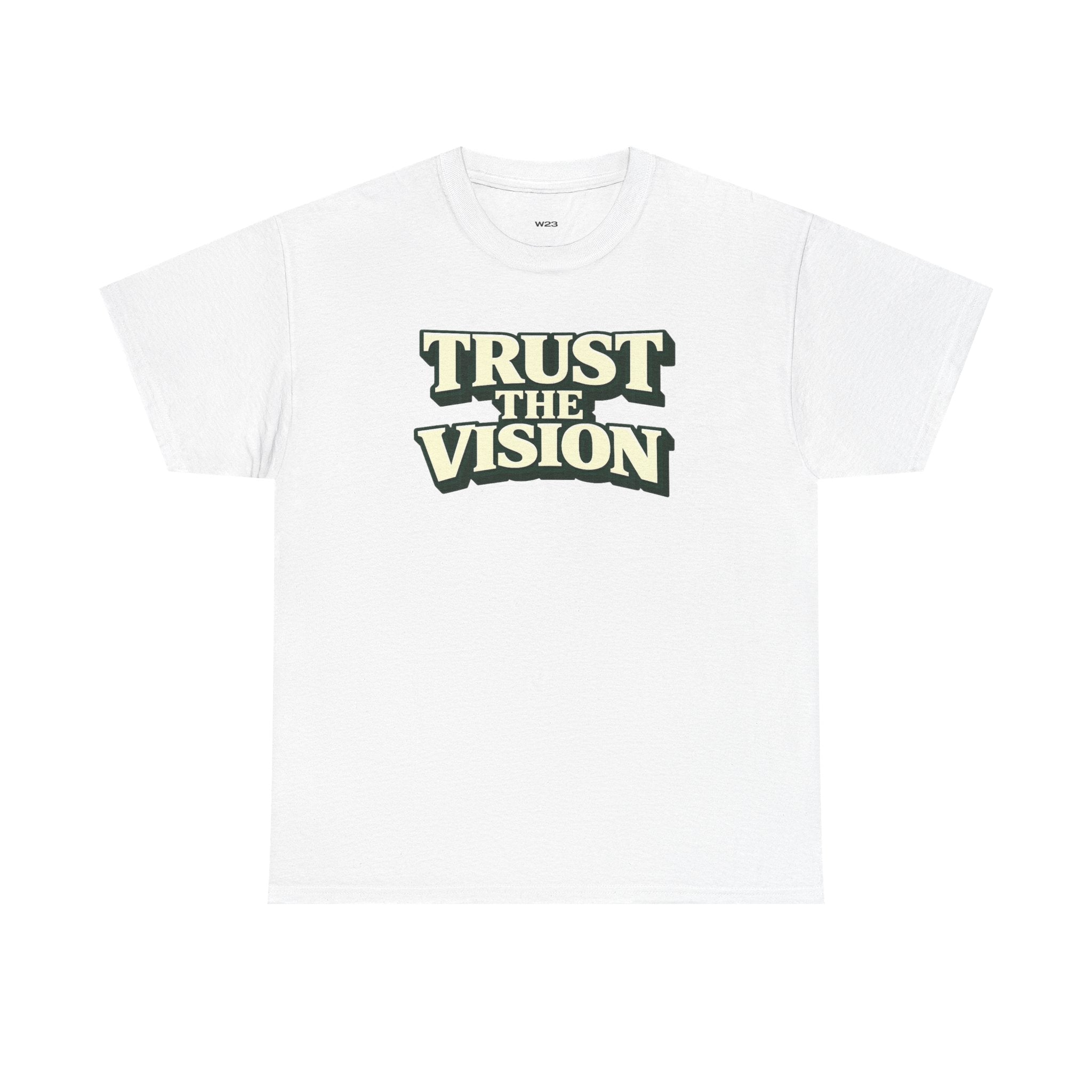 Wear Your Worship Trust The Vision T-Shirt, a premium cotton graphic tee showcasing purpose-driven style with bold design.