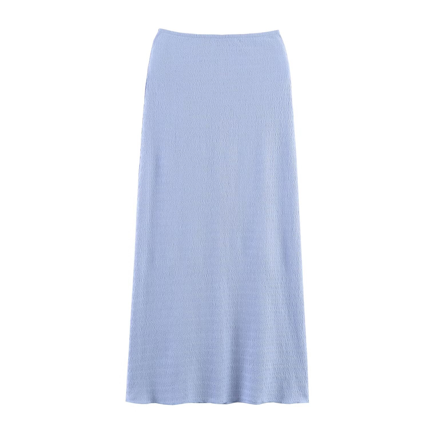 Women’s summer texture tank top and midi skirt set by Plush Fashion Hub, featuring breathable fabric and stylish design.