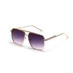 Large retro double beam sunglasses with oversized frames, UV400 protection, stylish eyewear by Plush Fashion Hub.