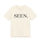 Black minimalist T-shirt from Wear Your Worship's SEEN. Minimalist Tee — Black Ink Edition, featuring simple design and comfortable fit.