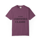 Certified Classic 60 Years T-Shirt by Printify showing a white graphic tee with vintage-style 60-year celebration design.