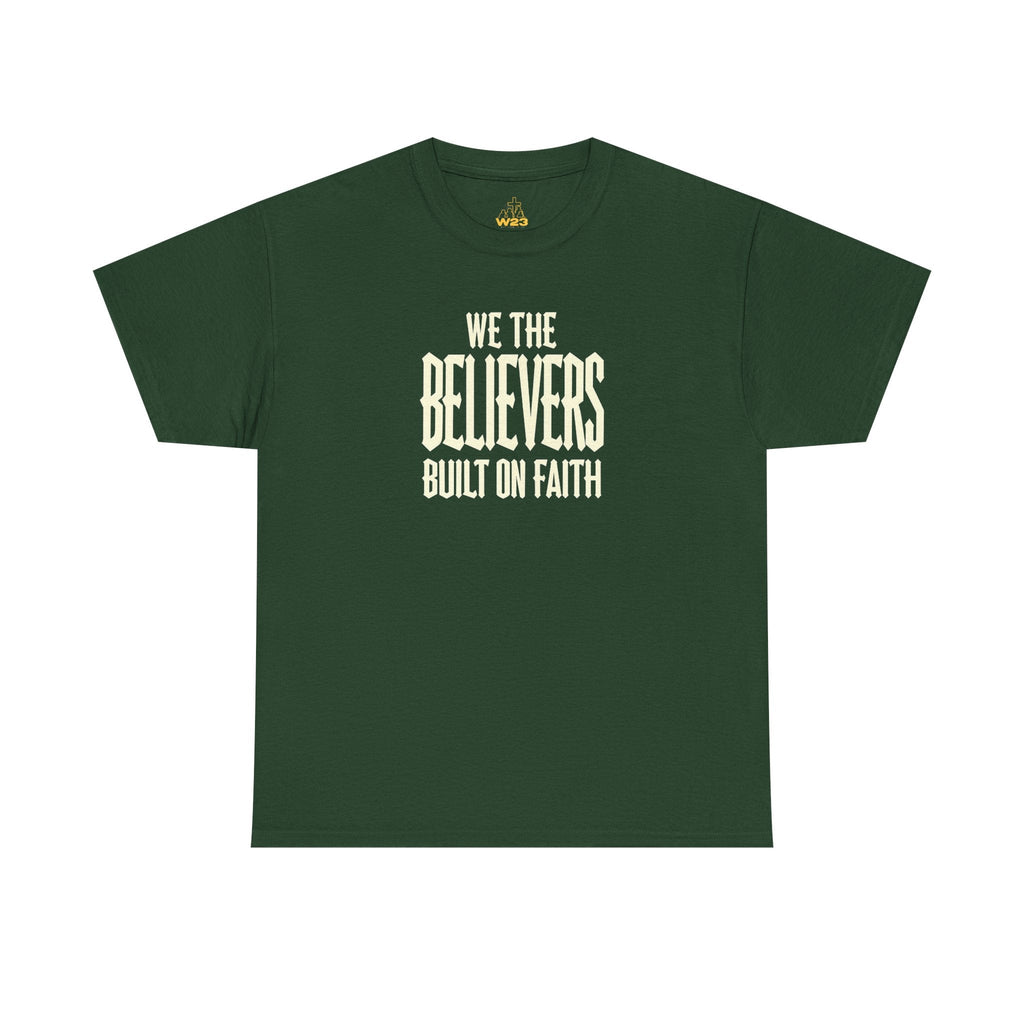 Black We The Believers Christian T-Shirt by Wear Your Worship featuring faith-inspired graphic and streetwear style.