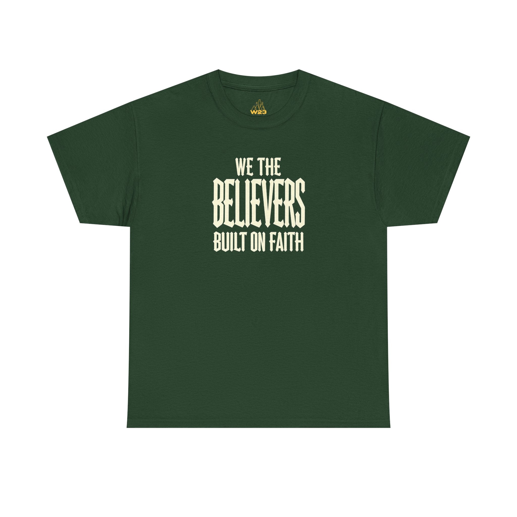 Black We The Believers Christian T-Shirt by Wear Your Worship featuring faith-inspired graphic and streetwear style.