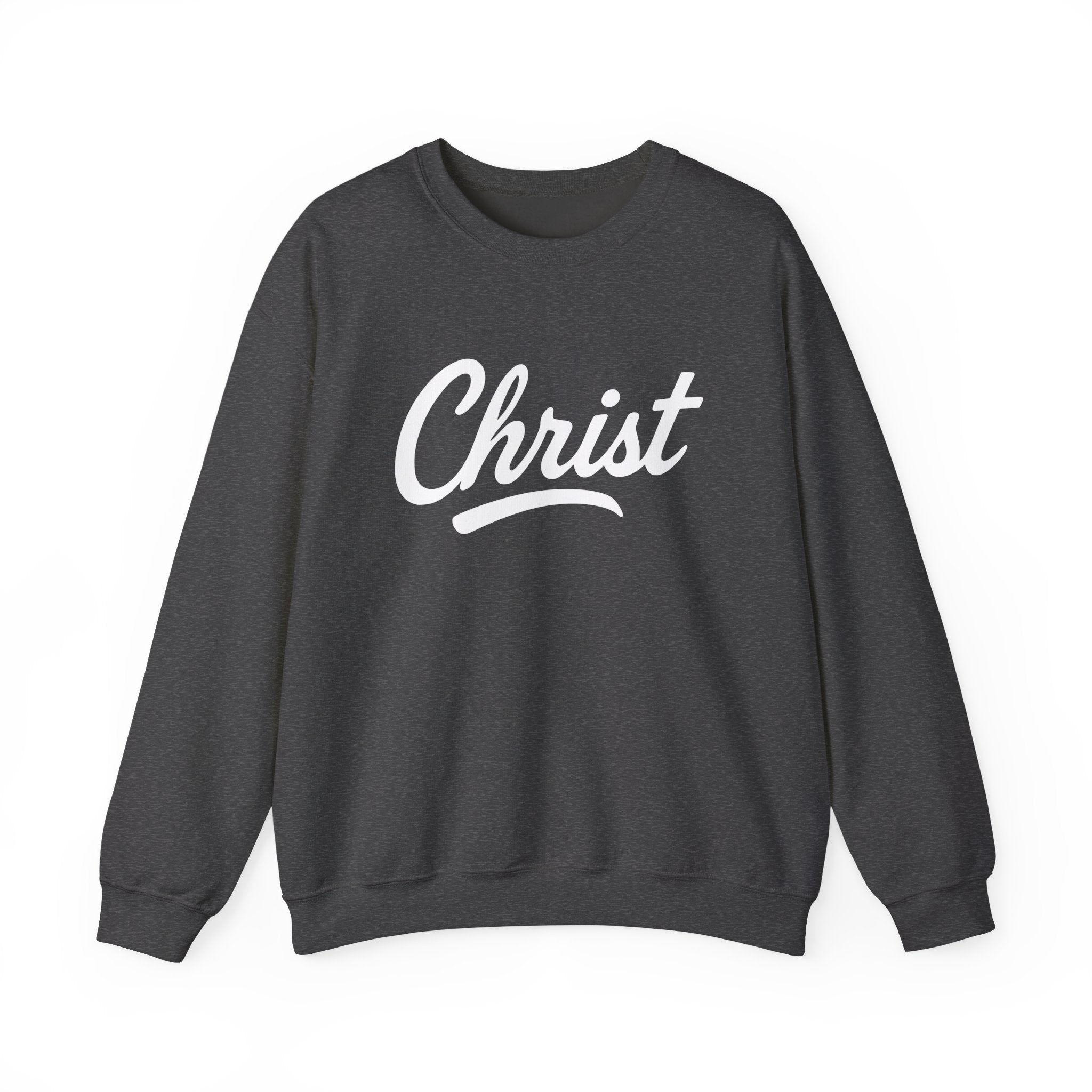 Wear Your Worship Christ unisex sweatshirt with Colossians 3:17 inspirational quote, featuring a comfortable crewneck design.