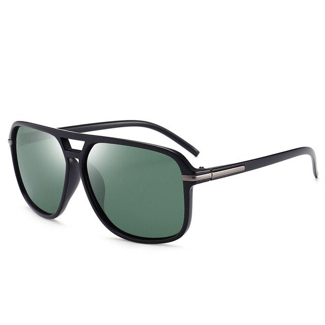 Oversized men's polarized mirror sunglasses by Plush Fashion Hub, driving goggles with UV protection and reflective lenses.
