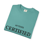 Certified Classic 60 Years T-Shirt by Printify featuring a vintage-style design on a comfortable cotton T-shirt.