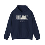 Humble unisex hoodie by Wear Your Worship showing a gray pullover with a front pocket and soft fabric.