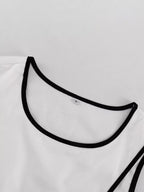 Contrast trim sleeveless top and wide-leg pants set by Shopimist, featuring a stylish sleeveless top with matching wide-leg pants.