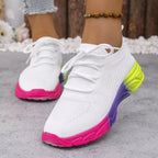 Shopimist lace-up round toe sneakers with white design, featuring classic style and comfortable fit for casual wear.