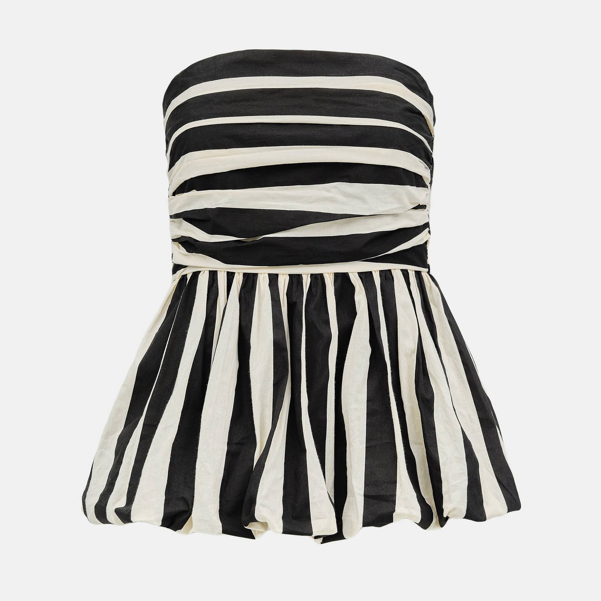 Black & White Striped Bubble Tube Top Pretty Little Patriot
