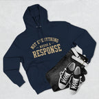 Black hoodie from Wear Your Worship's Not Everything Needs a Response SEEN. Identity Line, featuring a minimalist design.